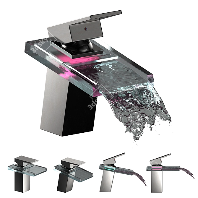 Illuminating Water Tap 3D model image 4