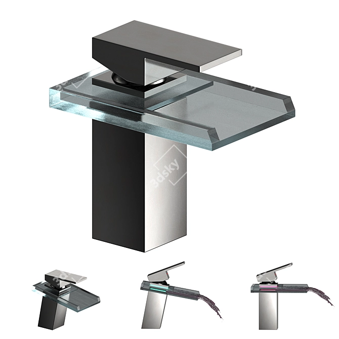 Illuminating Water Tap 3D model image 5