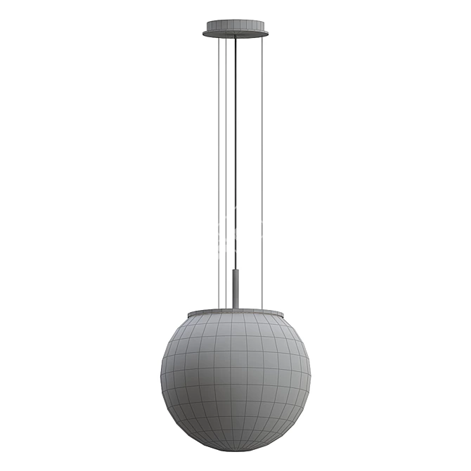 Minimalist Glass Globe Pendant Light 3D model image 2