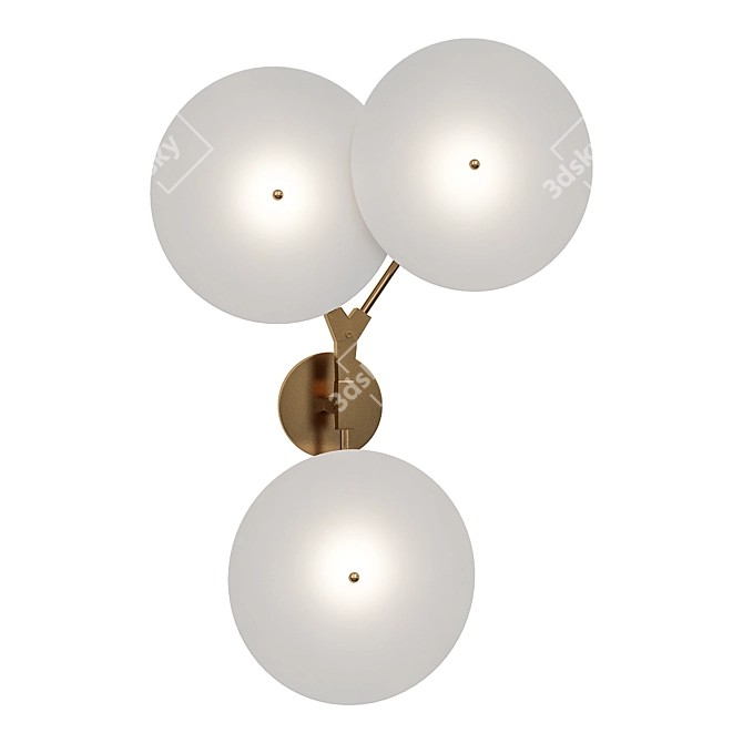 Porcelain Disc Wall Lamp: Lindsey Adelman Branching 3D model image 1