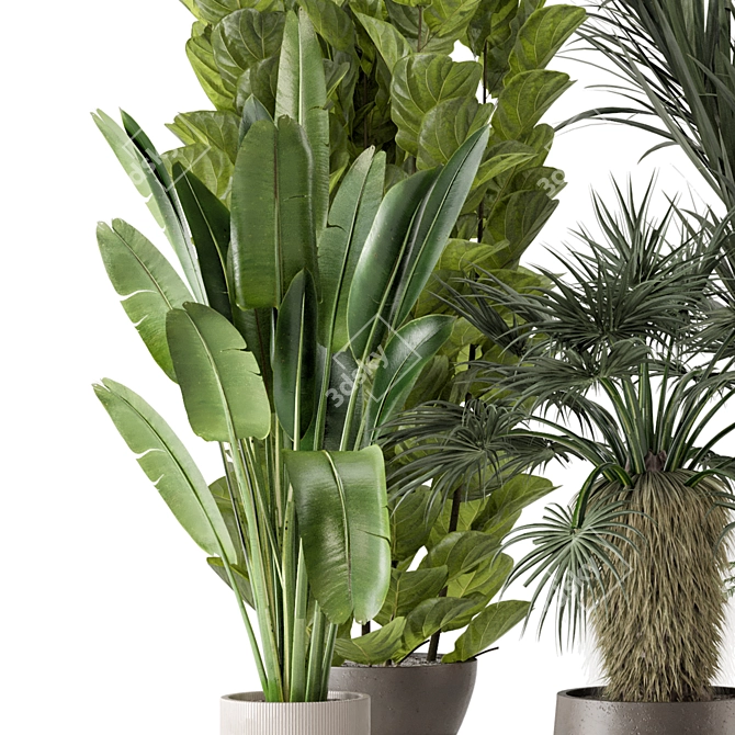 Greenery in Ferm Living Bau Pot 3D model image 4