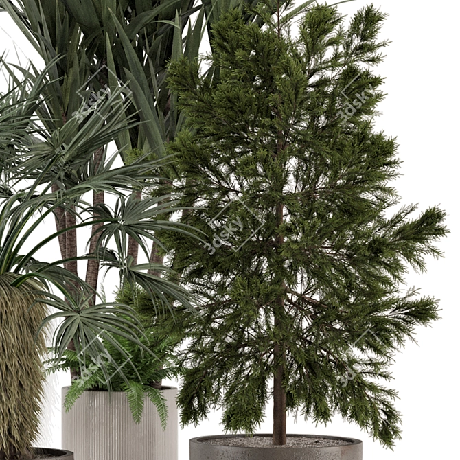 Greenery in Ferm Living Bau Pot 3D model image 5