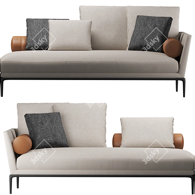 Luxurious B&B Atoll Sofa 3D model image 2