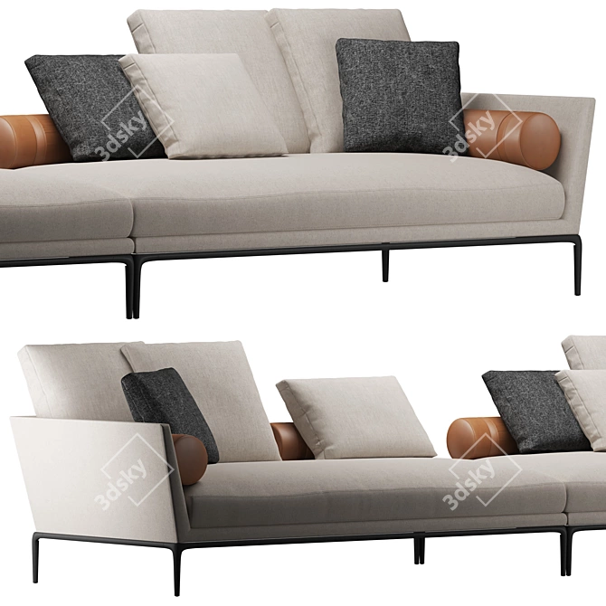 Luxurious B&B Atoll Sofa 3D model image 3