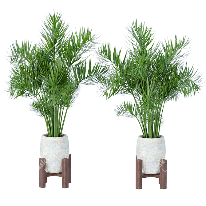 Elegant Indoor Plant Collection 3D model image 4