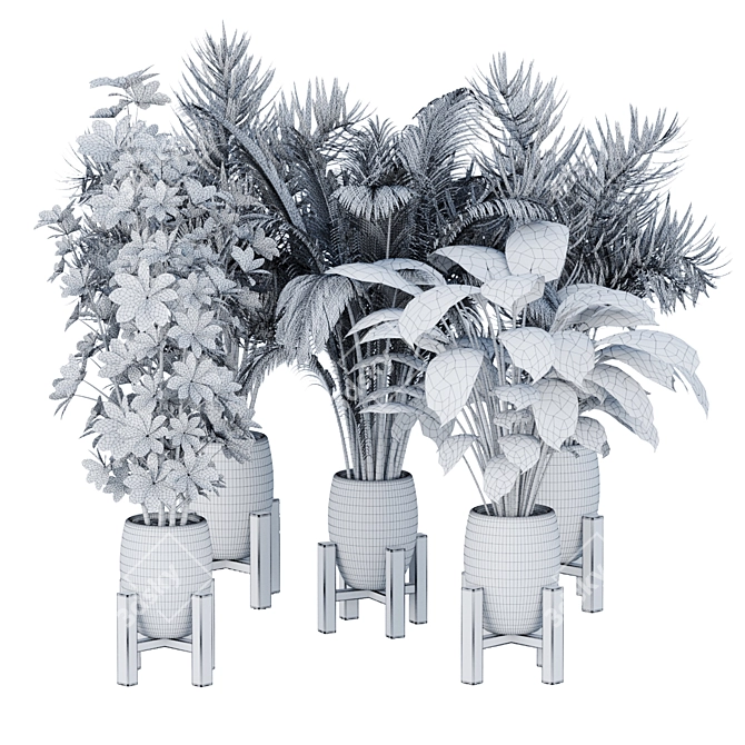 Elegant Indoor Plant Collection 3D model image 7