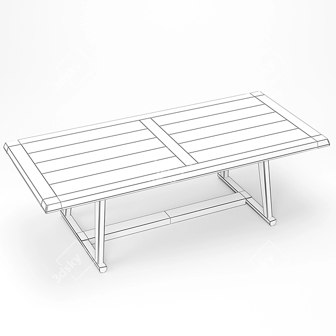 Modern Dining Table Set 3D model image 6