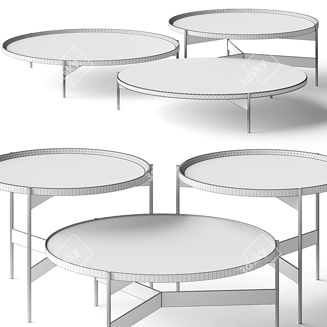 Versatile Pianca Abaco Coffee Tables 3D model image 2