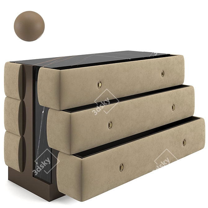 Luxury Perkins Chest of Drawers 3D model image 8