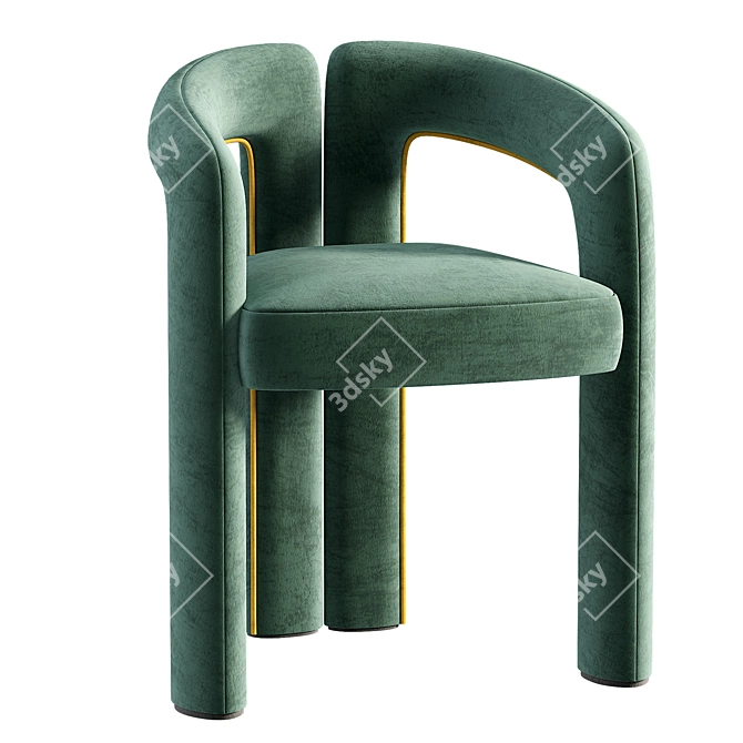 Dudet Chair: Contemporary Elegance by Patricia Urquiola 3D model image 1