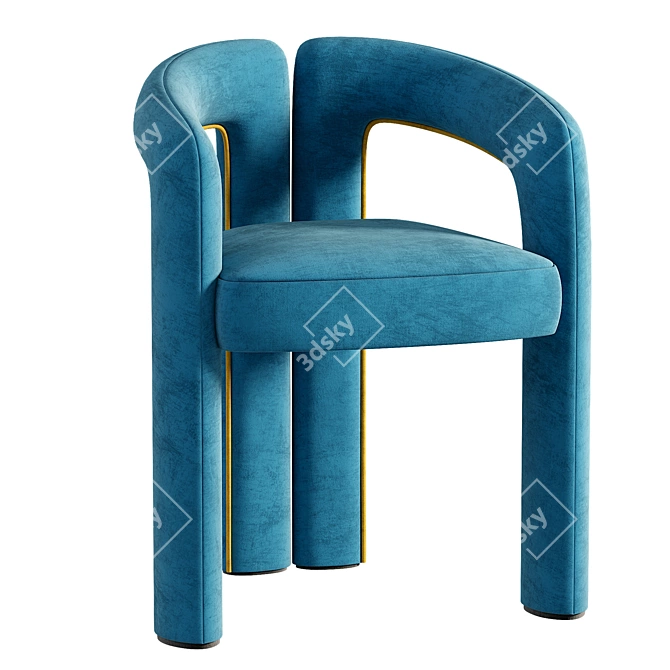 Dudet Chair: Contemporary Elegance by Patricia Urquiola 3D model image 2