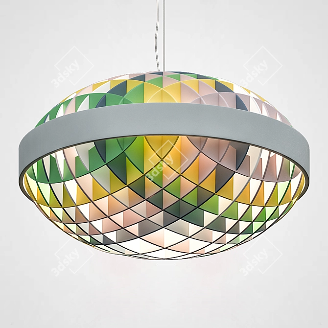 Stylish TINT Designer Chandelier 3D model image 2