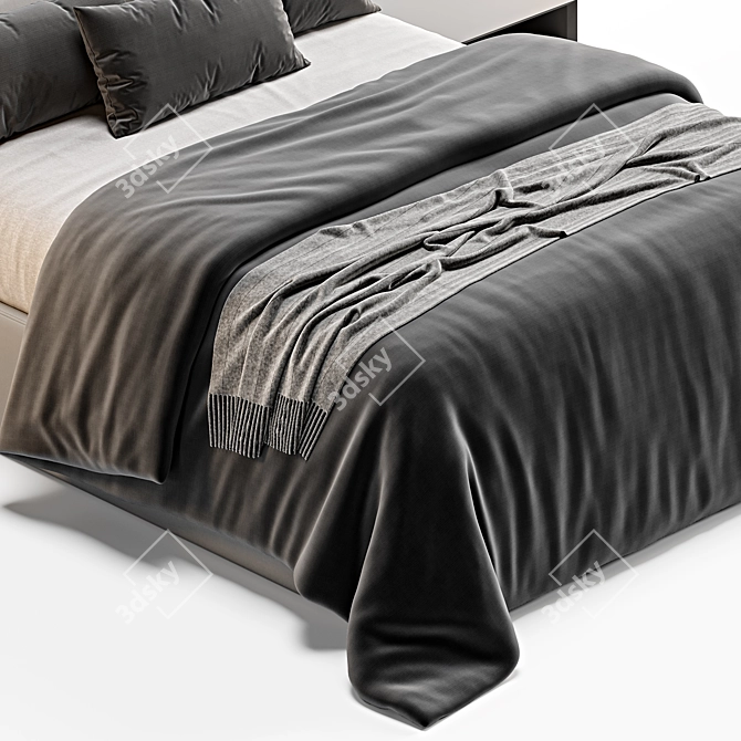 Sleek Jesse Mark Bed - Stylish and Modern 3D model image 3