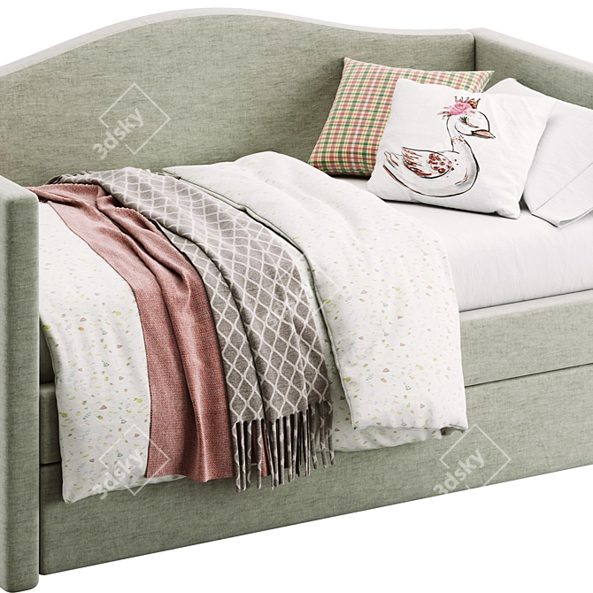 Carter Daybed: Stylish and Functional Childroom Furniture 3D model image 3