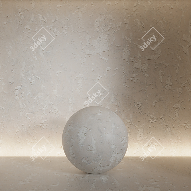 Title: Seamless Decorative Plaster 3D model image 1