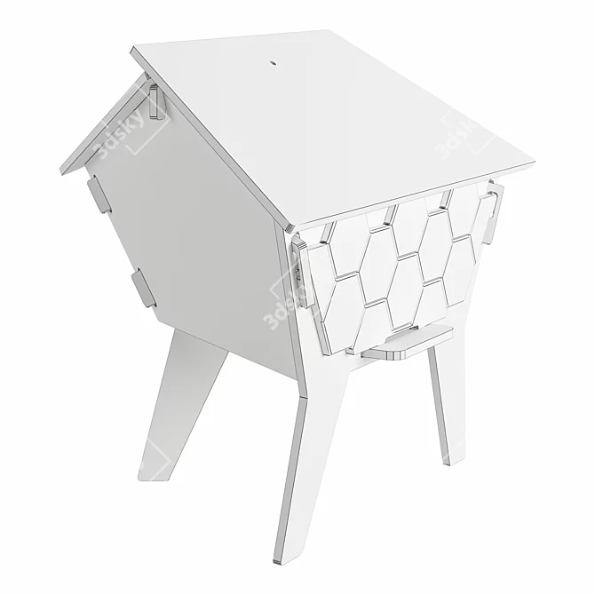 Modern Eco-Friendly Plywood Beehive 3D model image 3