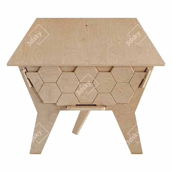 Modern Eco-Friendly Plywood Beehive 3D model image 5