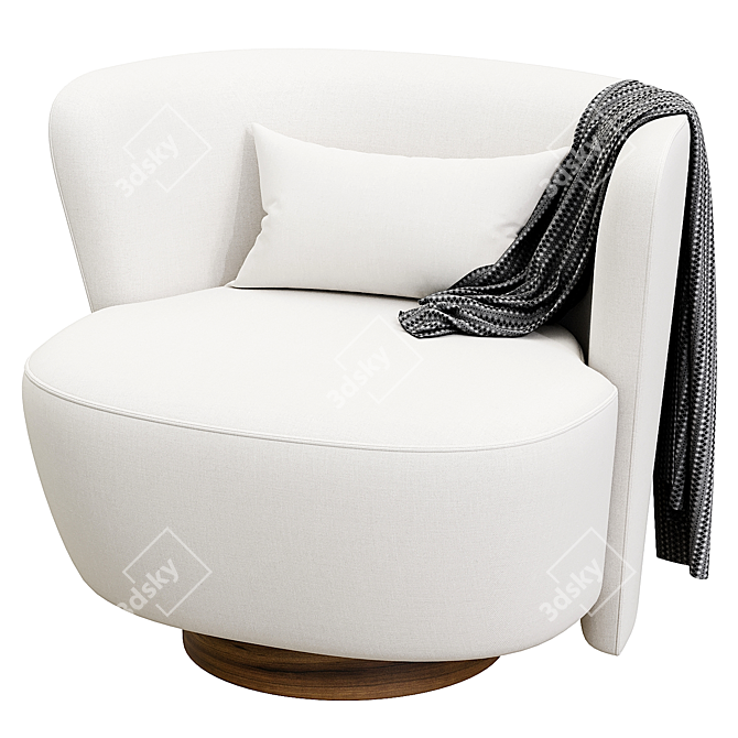 Brazilian Lounge Chair: Exquisite Design by Vasconcellos & Barreto 3D model image 4