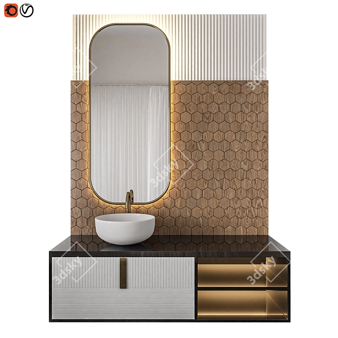 Luxury Bathroom Project 3D model image 1