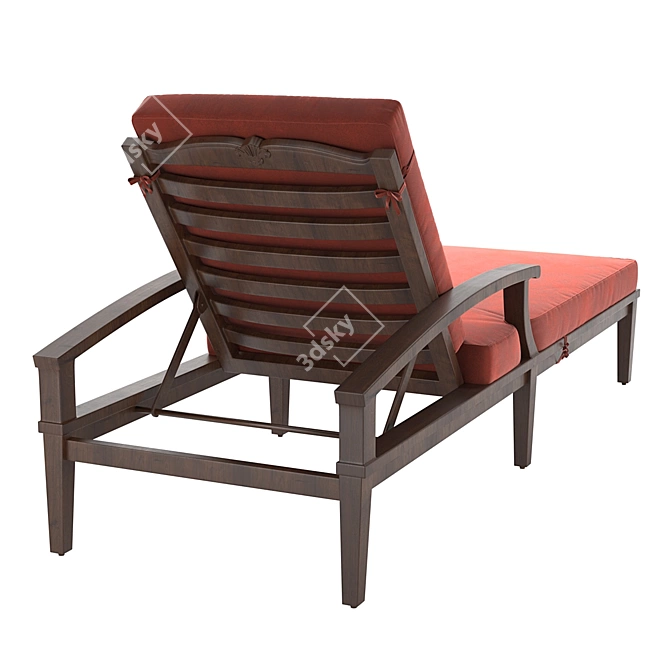 Albero Solido Sunbed: Comfortably Stylish Outdoor Lounging 3D model image 2