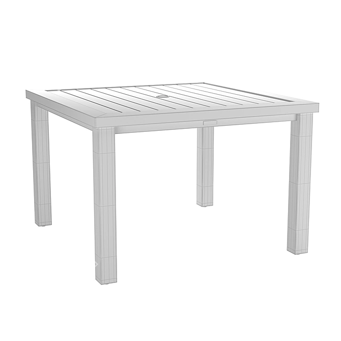 Albero Solido Aluminum Dining Table 3D model image 3