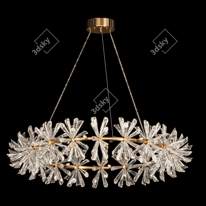 Sparkling Crystal Ring Chandelier 3D model image 3