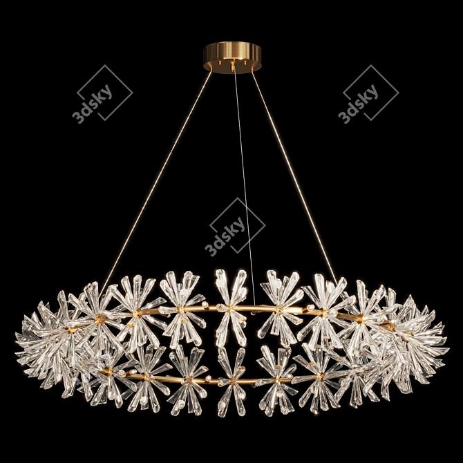 Sparkling Crystal Ring Chandelier 3D model image 4