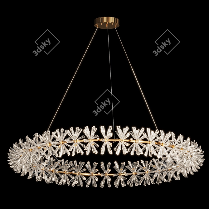 Sparkling Crystal Ring Chandelier 3D model image 5