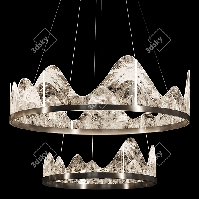 Embossed Chandelier: REGINA L 3D model image 2