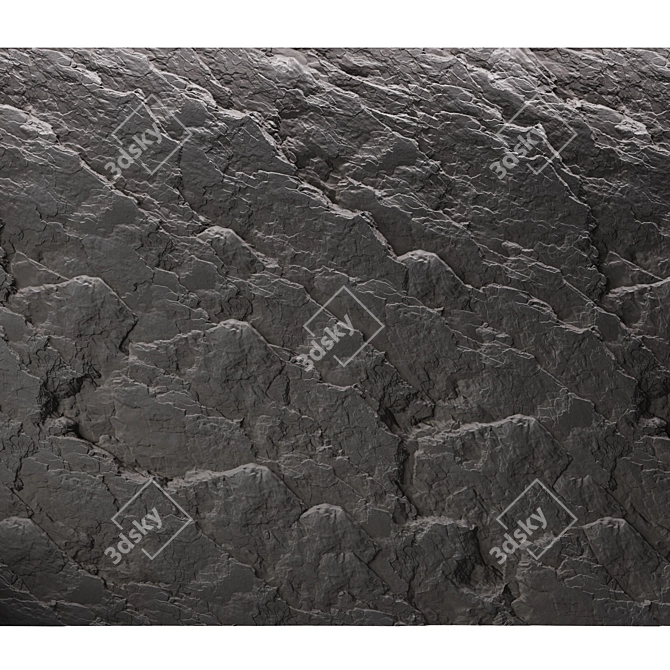 RockScape Cliff Wall №49: Seamless High-Res Textures 3D model image 1