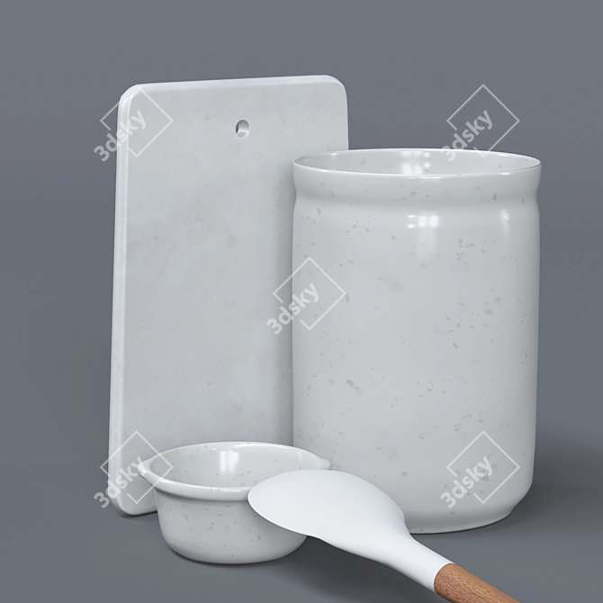 TurboSmooth Ceramic Kitchen Set 3D model image 3