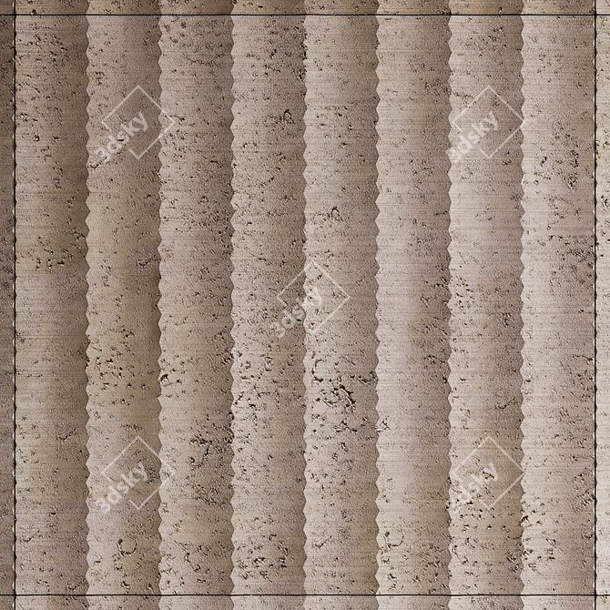 Tratto Stone Wall Panel 3D model image 3