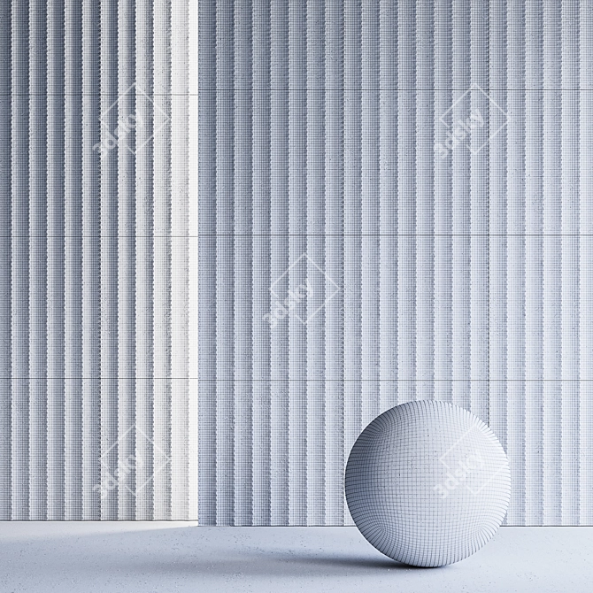 Tratto Stone Wall Panel 3D model image 4