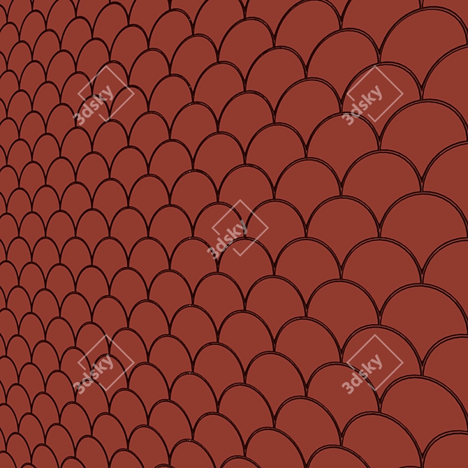 Soho Collection Fish Scale Tiles 3D model image 6