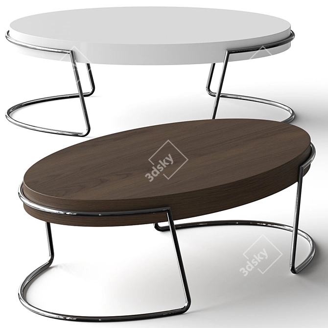Elegant Perseus Wooden Coffee Table 3D model image 1