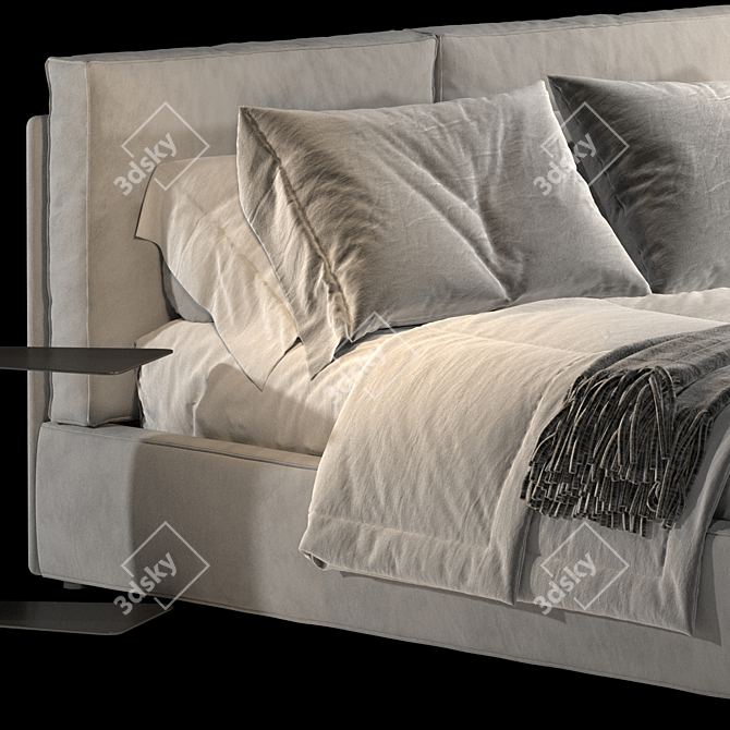 Modern Minimalist Felis George Bed 3D model image 5