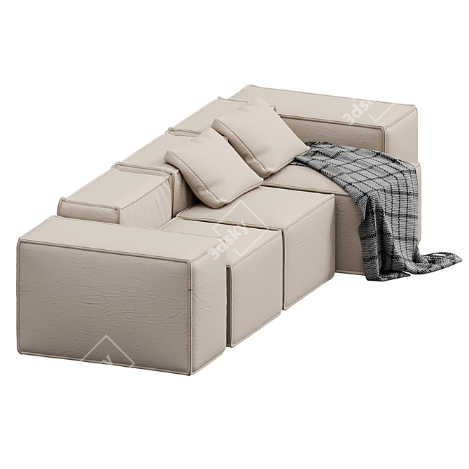 Bonaldo Peanut Sofa: Sleek and Stylish 3D model image 2