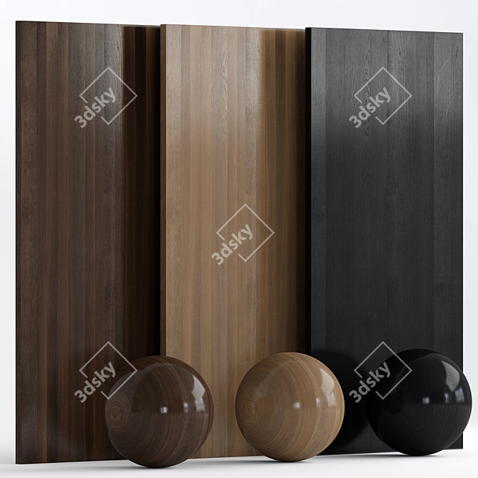 Wood 15: Trio of Materials 3D model image 3