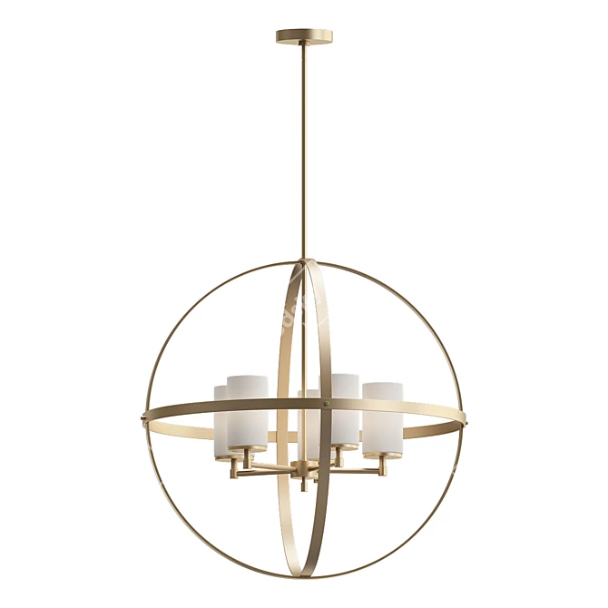 Elegant Alturas Chandelier 3D model image 1