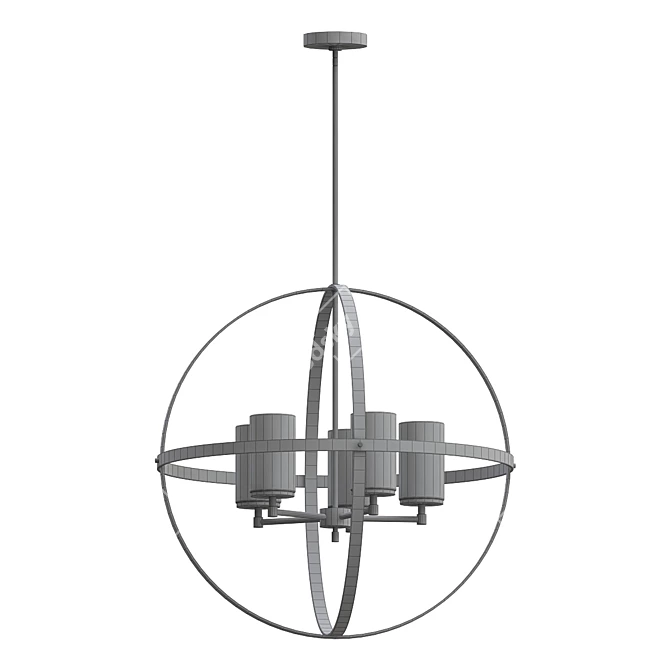 Elegant Alturas Chandelier 3D model image 2