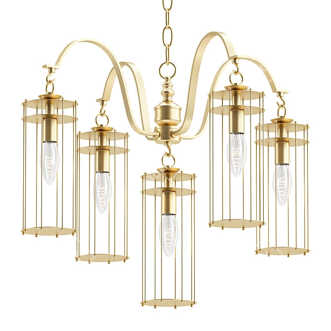 Elegant Noir Chandler Chandelier 3D model image 1