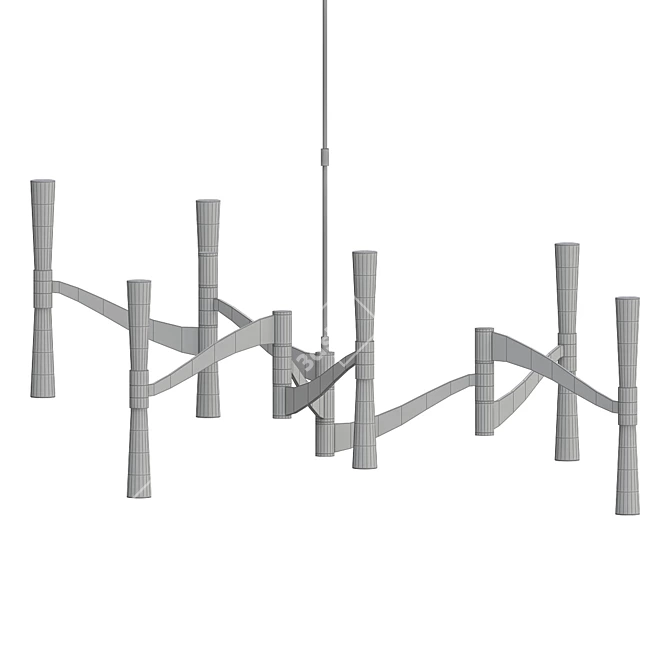 Elegant Brenta Grande Chandelier 3D model image 2