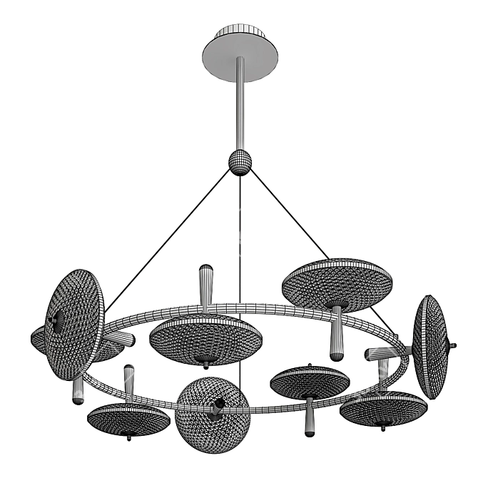 Elegant CECILIA Chandelier: Captivating Illumination 3D model image 2