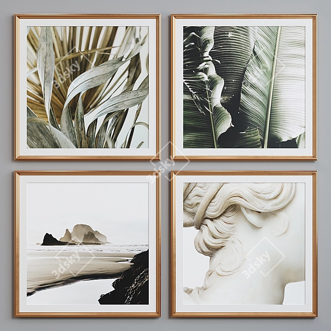 Modern Classic Picture Frame Set 3D model image 5