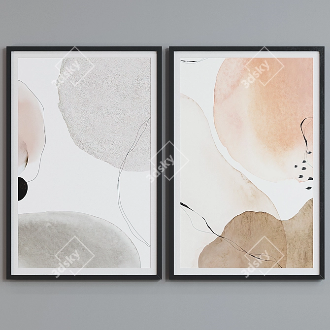 Modern Abstract Frame Set 316 3D model image 5