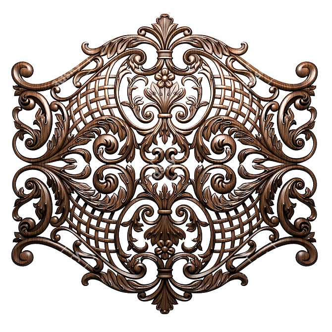 Wood Carving Design 5612 3D model image 1
