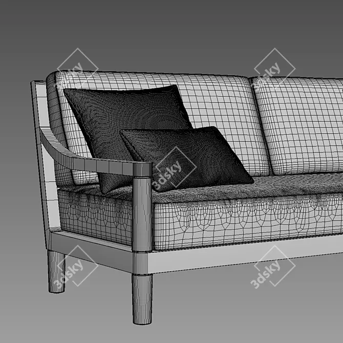 Restoration Hardware Miramar Aluminum Sofa 84 3D model image 4