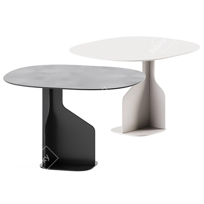 Sleek Plane coffee table 3D model image 1