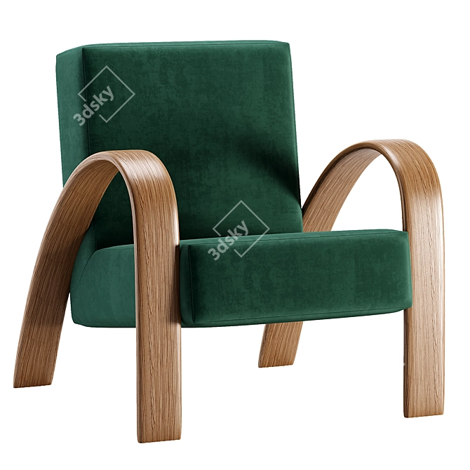 Cozy Chic: GRANDMA LIGHT Armchair 3D model image 2