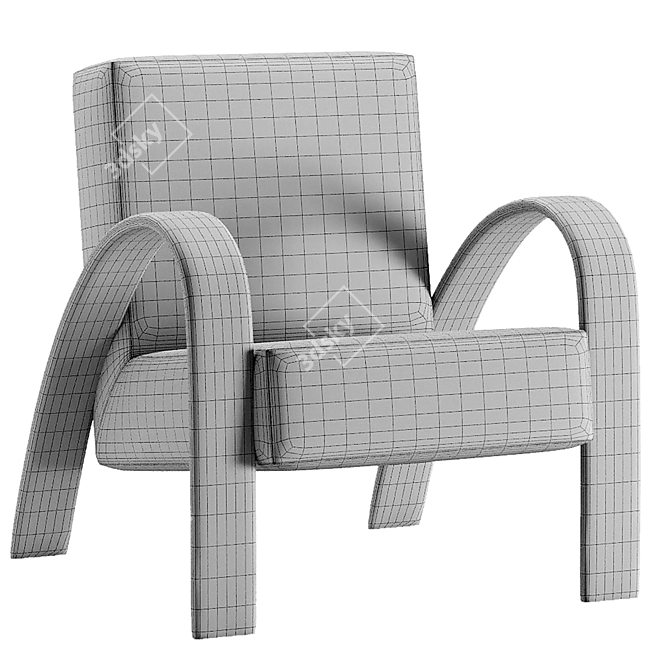 Cozy Chic: GRANDMA LIGHT Armchair 3D model image 5